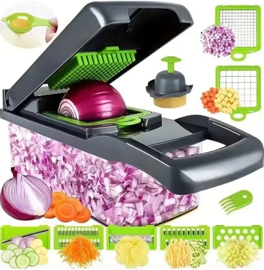 16 IN1 Slicer Veggie Food Chopper Vegetable Cutter Tomato Carrot Grater Cheese French Onion Shredders Kitchen Tool